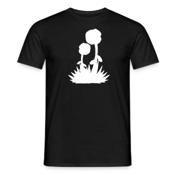 grass zwei blumen blume natur pflanze rosen - Männer T-Shirt - Schwarz - Vorne - AI Model Male 178 light (178cm)