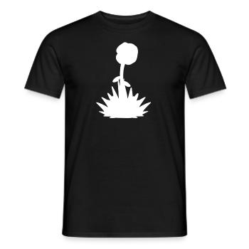 grass symbol blume natur pflanze - Männer T-Shirt - Schwarz - Vorne - AI Model Male 178 light (178cm)