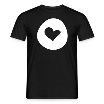 herz form kreis symbol liebe - Männer T-Shirt - Schwarz - Vorne - AI Model Male 178 light (178cm)