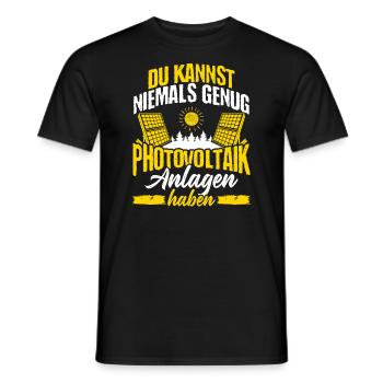 Photovoltaic System PV System Solar Balcony Power Plant - Men's T-Shirt - black - Front - AI Model Male 178 light (178cm)