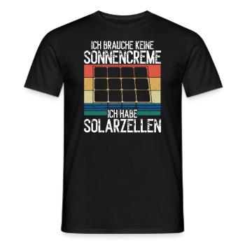 Système photovoltaïque de centrale électrique de balcon à panneau solaire à électricité verte - T-shirt homme - noir - Devant - AI Model Male 178 light (178cm)