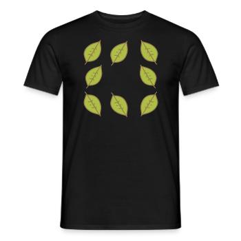Cadre Feuille Feuilles Vert Forme Nature - T-shirt homme - noir - Devant - AI Model Male 178 light (178cm)