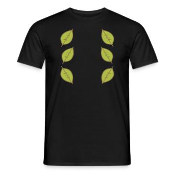 Motif Feuille Feuilles Cadre Nature - T-shirt homme - noir - Devant - AI Model Male 178 light (178cm)