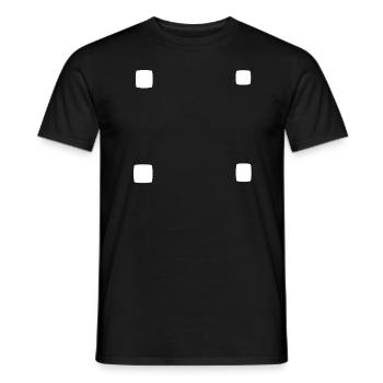 Carré Forme Carrée Icône Quatre - T-shirt homme - noir - Devant - AI Model Male 178 light (178cm)