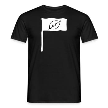 symbol flagge stange blatt natur - Männer T-Shirt - Schwarz - Vorne - AI Model Male 178 light (178cm)