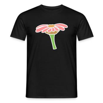 Flower icon page pink plant - Men's T-Shirt - black - Front - AI Model Male 178 light (178cm)