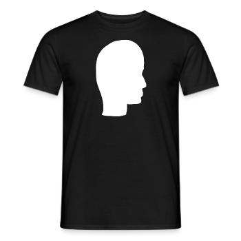 Head Profile People People Page Icon - Men's T-Shirt - black - Front - AI Model Male 178 light (178cm)
