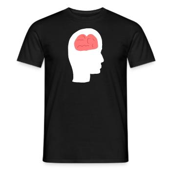 Profil de la tête Humain Côté Cerveau - T-shirt homme - noir - Devant - AI Model Male 178 light (178cm)