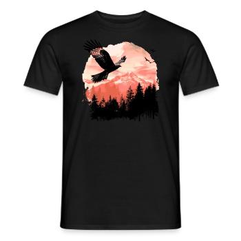 Milan royal oiseau oiseau de proie - T-shirt homme - noir - Devant - AI Model Male 178 light (178cm)