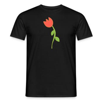 fleur symbole fleur plante rose rouge - T-shirt homme - noir - Devant - AI Model Male 178 light (178cm)