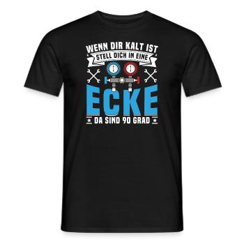 Système de réfrigération pour les techniciens en réfrigération Mécaniciens d’installations - T-shirt homme - noir - Devant - AI Model Male 178 light (178cm)