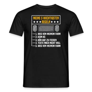 Ordinateur de jeu Zocken Casque de jeu Zocker Gamer - T-shirt homme - noir - Devant - AI Model Male 178 light (178cm)