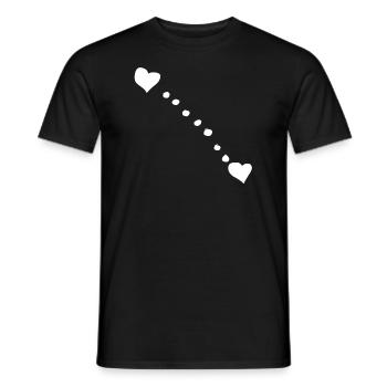 Cercles de cœur Point Hearts - T-shirt homme - noir - Devant - AI Model Male 178 light (178cm)