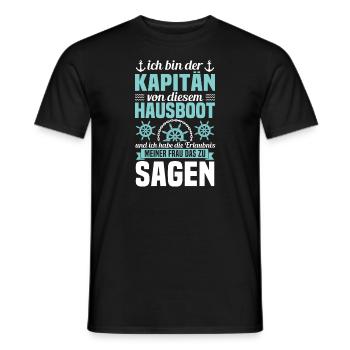 Permis péniche Permis bateau pour - T-shirt homme - noir - Devant - AI Model Male 178 light (178cm)