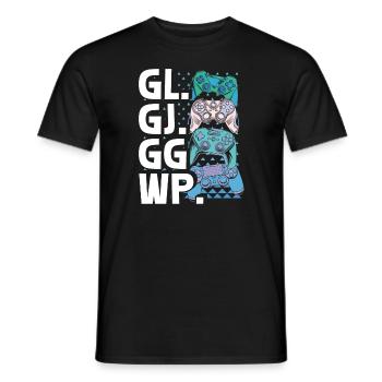 Gaming Controller Headset Video Games Gamer Gaming - Men's T-Shirt - black - Front - AI Model Male 178 light (178cm)