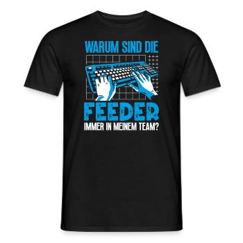 Gaming PC Tastatur Gamepad Videogamer Zocken Gamer - Männer T-Shirt - Schwarz - Vorne - AI Model Male 178 light (178cm)