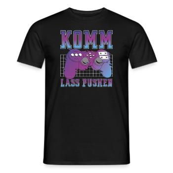 Gamer Casque de jeu Console Clavier de jeu - T-shirt homme - noir - Devant - AI Model Male 178 light (178cm)