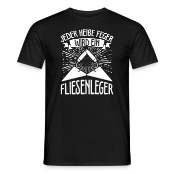 Journeyman tiler trowel Slab layer - Men's T-Shirt - black - Front - AI Model Male 178 light (178cm)