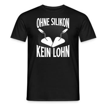 Tiler Silicone Craftsman Profession Tiler - Men's T-Shirt - black - Front - AI Model Male 178 light (178cm)