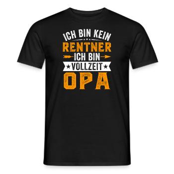 Ich bin kein Rentner Ich bin Vollzeit Opa - Männer T-Shirt - Schwarz - Vorne - AI Model Male 178 light (178cm)