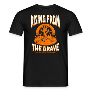 Rising from the Grave - Scary Halloween Design - Männer T-Shirt - Schwarz - Vorne - AI Model Male 178 light (178cm)