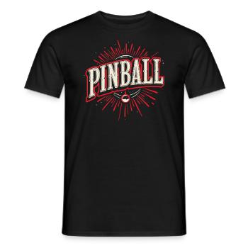 Flipper T-Shirt Pinball Automat Arcade Design - Männer T-Shirt - Schwarz - Vorne - AI Model Male 178 light (178cm)