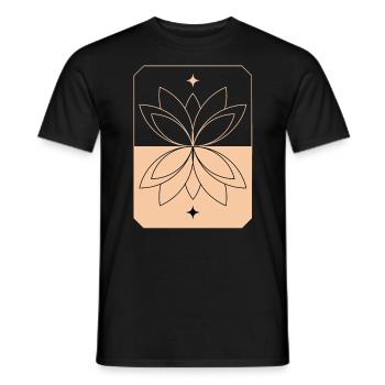 Lotus - Männer T-Shirt - Schwarz - Vorne - AI Model Male 178 light (178cm)