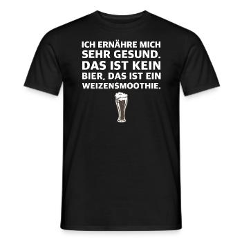 Das ist ein Weizensmoothie | Bier, Ernährung - Männer T-Shirt - Schwarz - Vorne - AI Model Male 178 light (178cm)