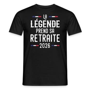 Die Legende geht 2026 in den Ruhestand - Männer T-Shirt - Schwarz - Vorne - AI Model Male 178 light (178cm)