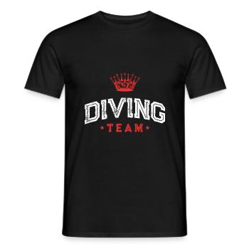 Diving Team - Men's T-Shirt - black - Front - AI Model Male 178 light (178cm)