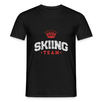 Équipe de ski - T-shirt homme - noir - Devant - AI Model Male 178 light (178cm)