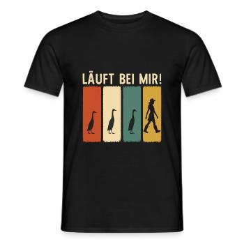 Laufente Laufentenzüchterin Laufenten Entenzucht - Männer T-Shirt - Schwarz - Vorne - AI Model Male 178 light (178cm)