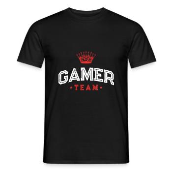 Gamer Team - Männer T-Shirt - Schwarz - Vorne - AI Model Male 178 light (178cm)