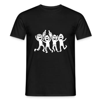Fête Bachelor Stick Figure - T-shirt homme - noir - Devant - AI Model Male 178 light (178cm)