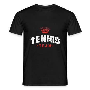 Tennis Team - Männer T-Shirt - Schwarz - Vorne - AI Model Male 178 light (178cm)