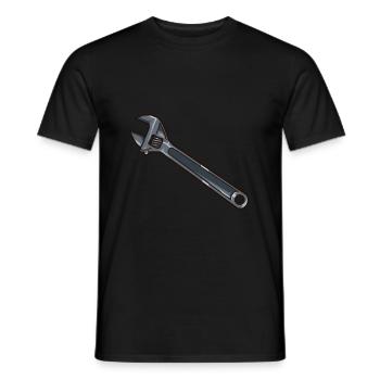 wrench - Men's T-Shirt - black - Front - AI Model Male 178 light (178cm)