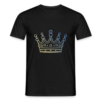 Krone Symbol - Männer T-Shirt - Schwarz - Vorne - AI Model Male 178 light (178cm)
