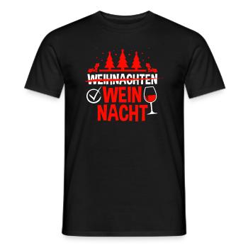 Weihnachten WEIN NACHT - Männer T-Shirt - Schwarz - Vorne - AI Model Male 178 light (178cm)