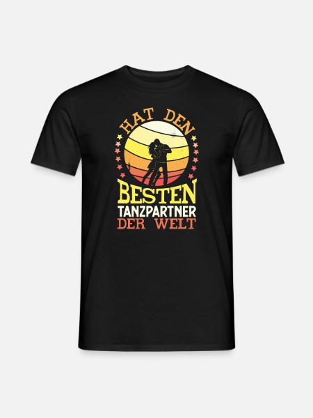 Tanzpartner Paar Design Motiv Lustige Sprüche Gesc - Männer T-Shirt - Schwarz