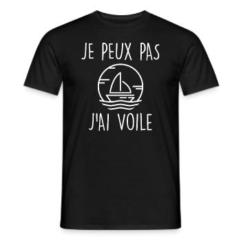Je peux pas j'ai voile - T-shirt homme - noir - Devant - AI Model Male 178 light (178cm)