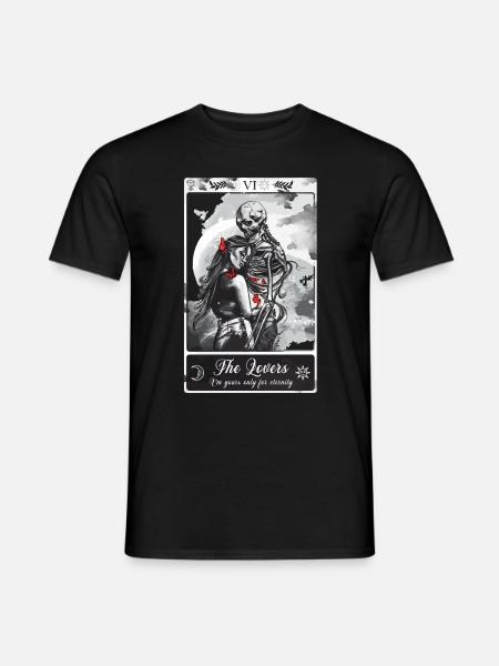 THE LOVERS Tarot card - Carte tarot LES AMOUREUX - T-shirt homme - noir