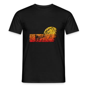 MOTORCYCLE OFF-ROAD SUNSET BIKE - Men's T-Shirt - black - Front - AI Model Male 178 light (178cm)