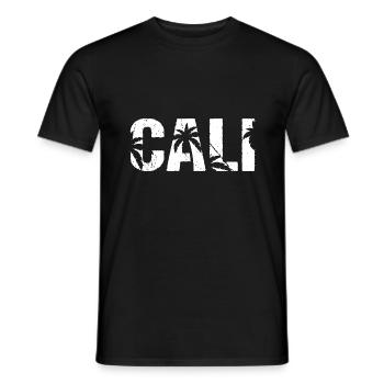 Cali Palmen Kalifornien - Männer T-Shirt - Schwarz - Vorne - AI Model Male 178 light (178cm)