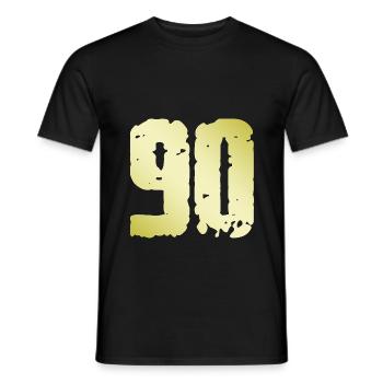 90 Number Vintage - Men's T-Shirt - black - Front - AI Model Male 178 light (178cm)