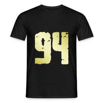 94 Number Vintage - Men's T-Shirt - black - Front - AI Model Male 178 light (178cm)
