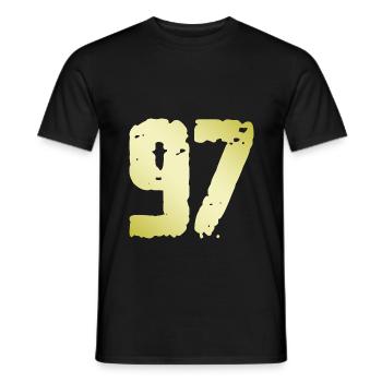 97 Nombre Vintage - T-shirt homme - noir - Devant - AI Model Male 178 light (178cm)