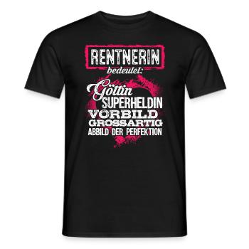 RENTNERIN - duden - Männer T-Shirt - Schwarz - Vorne - AI Model Male 178 light (178cm)