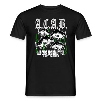Karpfen Angler Geschenk Karpfenangeln Carp Fishing - Männer T-Shirt - Schwarz - Vorne - AI Model Male 178 light (178cm)