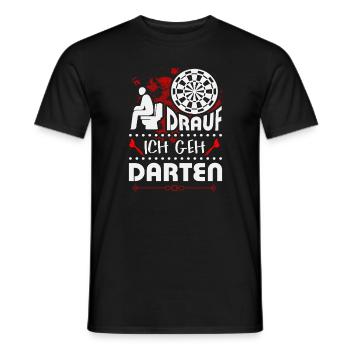 Dart T-Shirt - Männer T-Shirt - Schwarz - Vorne - AI Model Male 178 light (178cm)