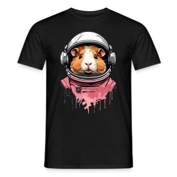 cobaye, astronaute, espace, technologie spatiale - T-shirt homme - noir - Devant - AI Model Male 178 light (178cm)